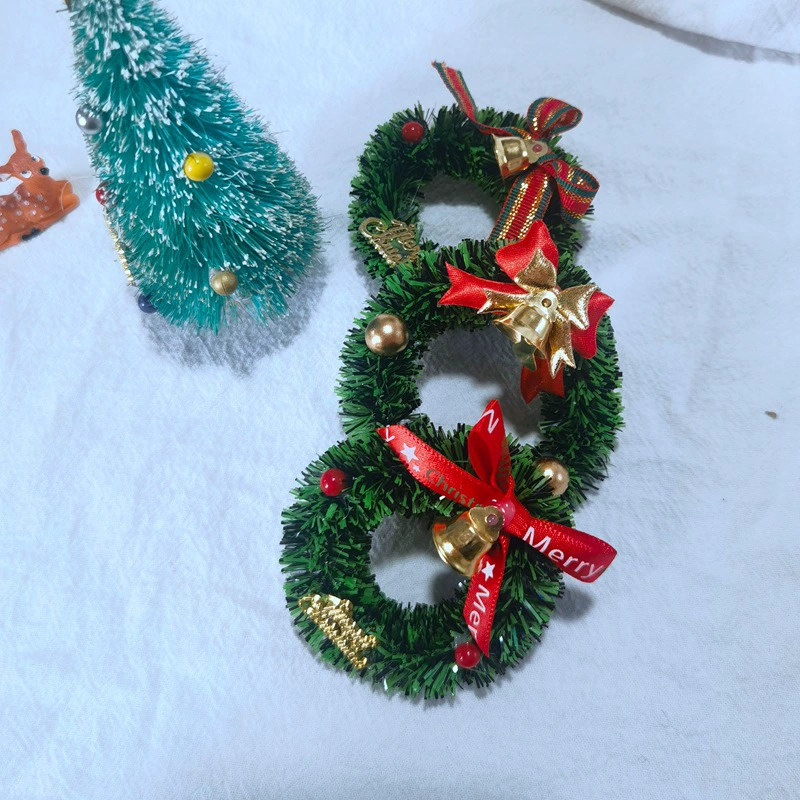 DOLLHOUSE аксессуары для кукольного домика DIY Рождественская сцена модель атмосфера украшения мини лук обруч для травы