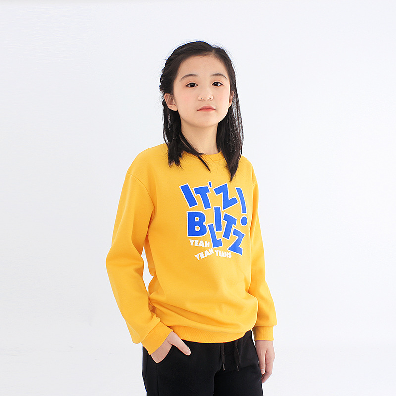 Primavera y otoño ropa de estilo coreano para niños nuevos suéter de manga larga para niños medianos y grandes camisa de fondo engrosada para niños suéter de niñas al por mayor