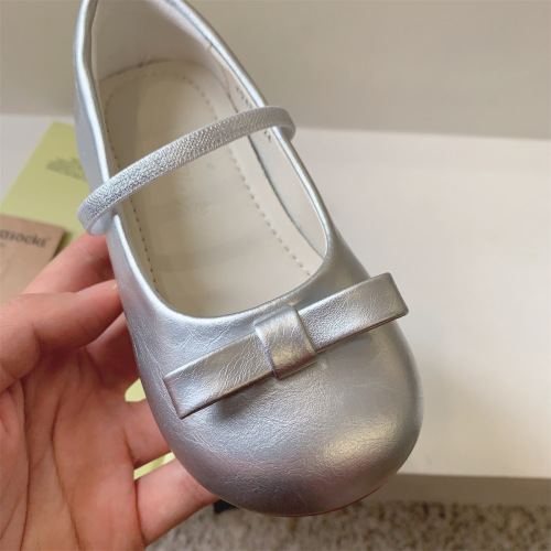 Small fragrant bow French style children's shoes, children's leather shoes, soft sole shallow mouth children's princess shoes, baby single shoes