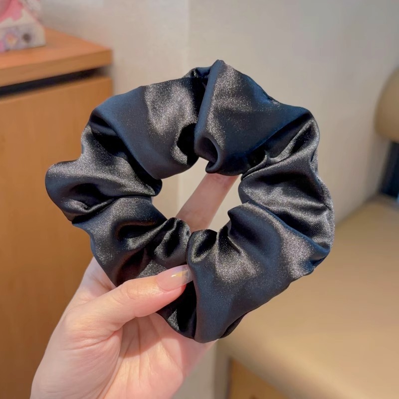 韩风高弹力蕾丝大肠发圈女耐用大方巾头饰皮筋发绳高级感头花发饰|undefined
