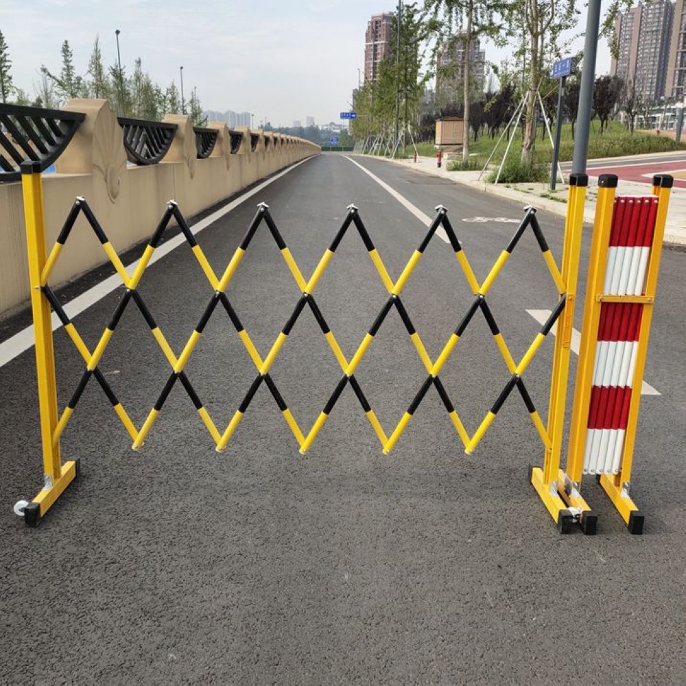 广州现货可移动玻璃钢安全隔离伸缩栏杆 施工电力绝缘片式防护栏