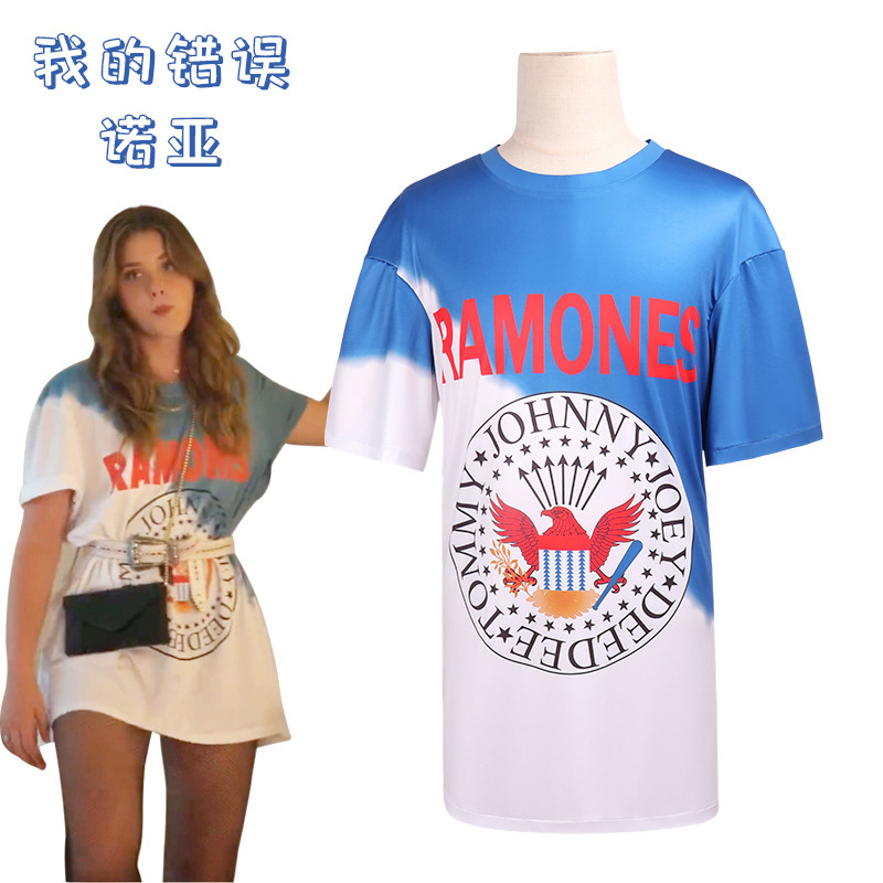 2023 film and television performance clothing my mistake cosplay clothing Noah cos clothing graffiti short sleeve role play