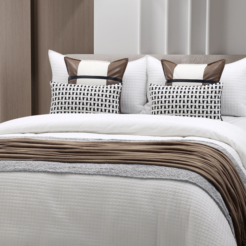 [Minimalist] series of model room bedding exhibition hall soft bedding villa four-piece pillow