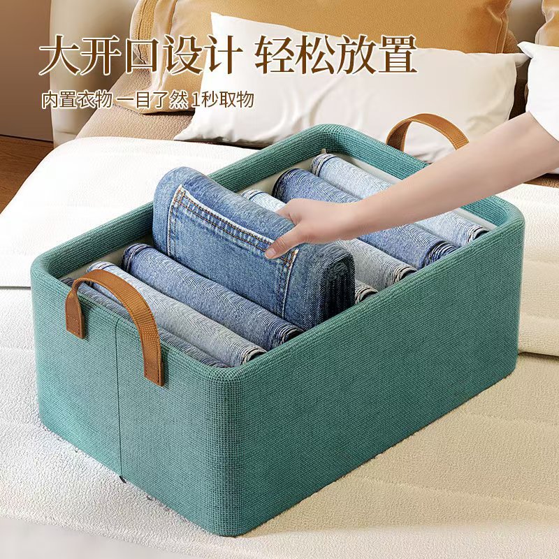 강철 프레임이 있는 가정용 옷장 정리용 의류 보관 상자, 대용량, 두꺼운 레이어드 패브릭 보관 유물 도매