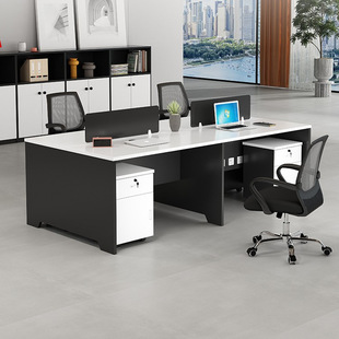 Office desk and chair combination simple modern 2/4/6/8-person screen station staff four-person card office furniture
