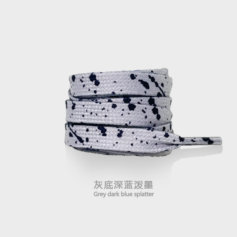 Baodi colorido blanco y negro Splash tinta zapato Correa cuerda hombres y mujeres adecuado para AJ1 Fuerza Aérea N ° 1 AF1 bronceado Dunk