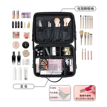 定制斜挎化妆箱化妆师专用化妆包呆加工LED灯大容量小批量收纳包