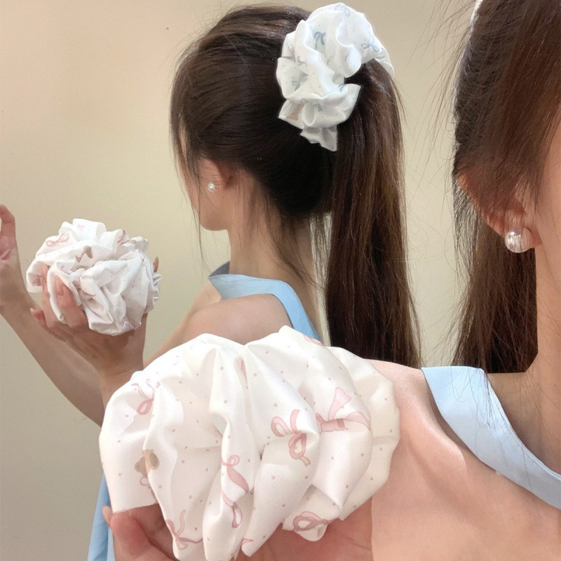 甜美波点小熊褶皱云朵香蕉夹少女氛围感后脑勺马尾夹竖夹女高级感|undefined