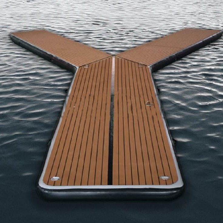 Inflatable Floating PVC Dock Platform 6m x 1.4m Commercial Jet Ski Swim Dock with Pump overview