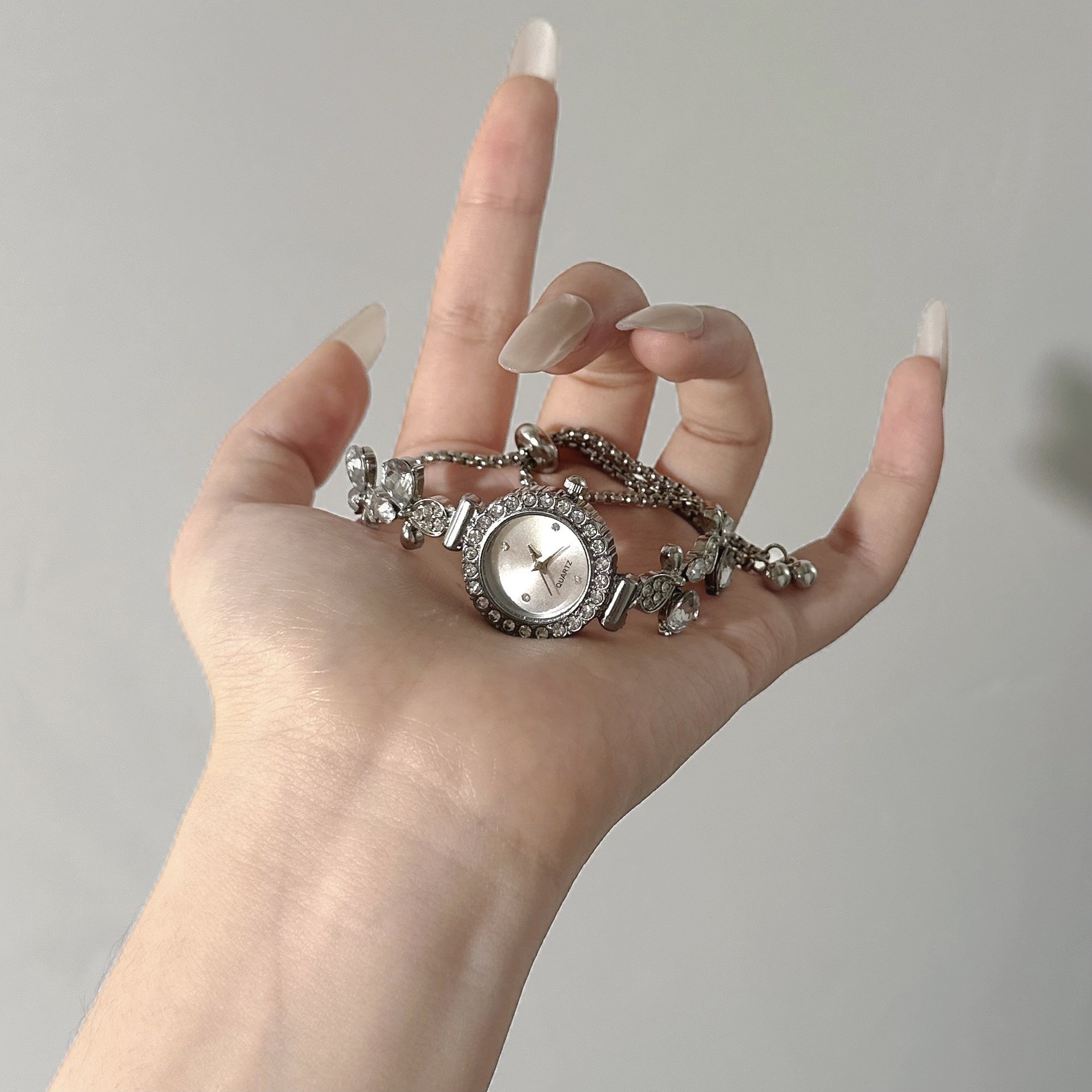 White zircon watch-s1565a