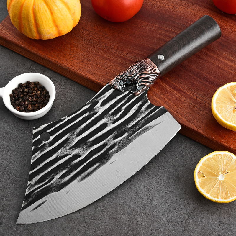Hand-forged stainless steel cleaver blade slicing knife traveling chef's knife Yangjiang chef's knife sharp food stall home kitchen knife