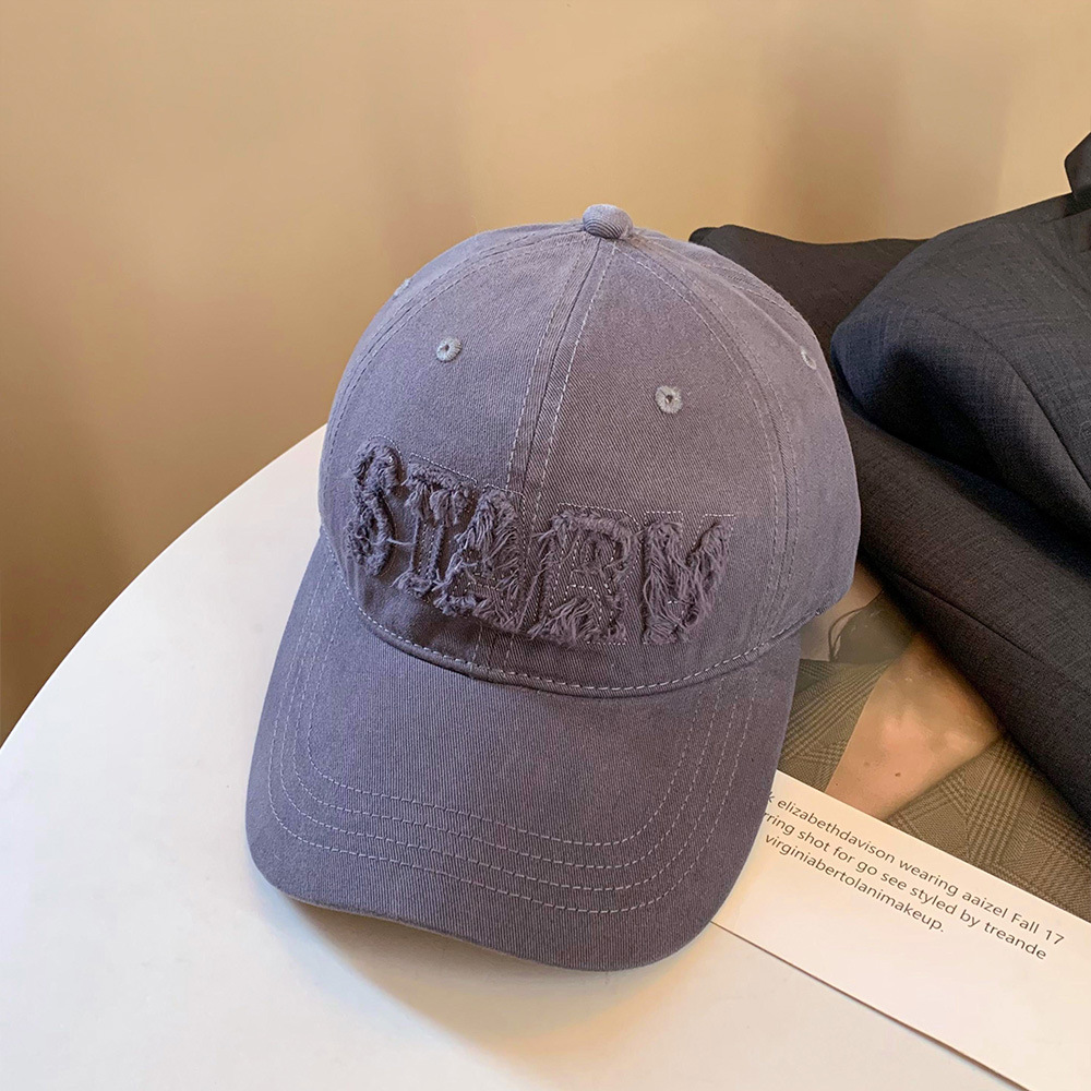 Sombrero de béisbol de letras rosa dulce primavera y otoño femenino versátil cara pequeña gorra de cabeza grande gorra de lengua de pato japonesa