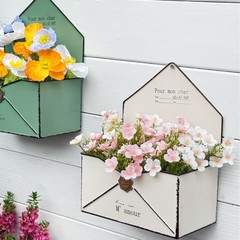 temu クロスボーダー封筒大型壁掛け植木鉢鉄屋外中庭の装飾植木鉢バルコニー吊り下げ花器