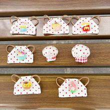 娃衣自嘲熊KT猫娃衣服围裙毛绒玩偶娃娃hellokitty围裙厨师帽配饰