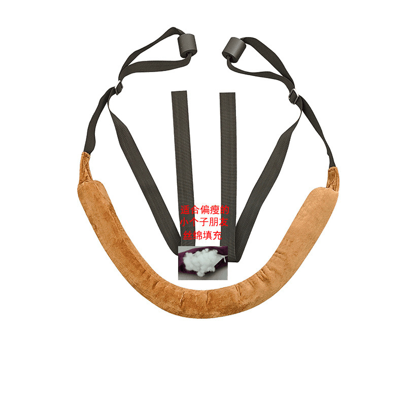 La correa de tracción del dispositivo de estiramiento de la barra horizontal colgante protege la columna lumbar y el disco interlumbar sobresale.