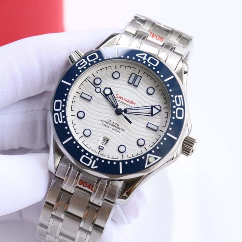 Oujia Haima 300 Fully Automatic Mechanical Watch Stainless Steel Diving Waterproof Luminous Ceramic Ring Steel Band Watch Men's Watch