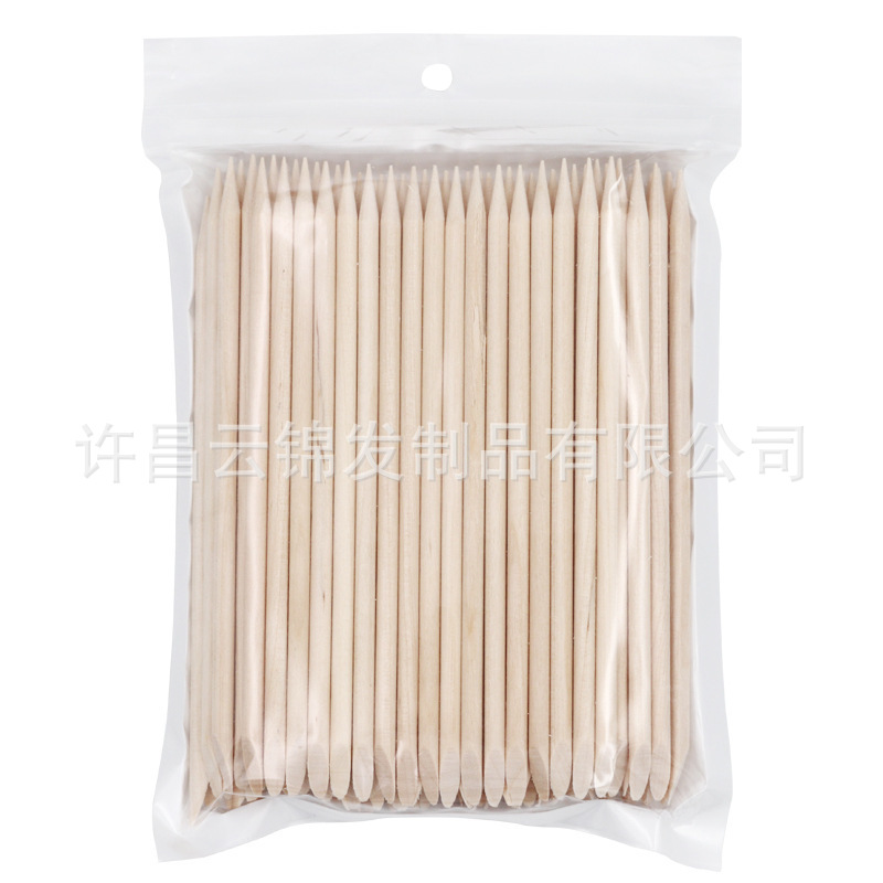 Herramienta de palo de abedul, manicura, palo de madera de naranja, taladro puntual, palo de madera de naranja, desarmaduras, pulido y limpieza, palos de madera 100 piezas/paquete de productos de madera