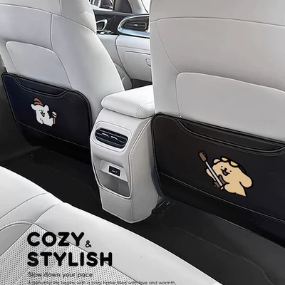 Singing Puppy Car Seat Back Anti-Kick Pad New Cute Anti-Stain Anti-Kick Pad Simple Back Anti-Kick Pad