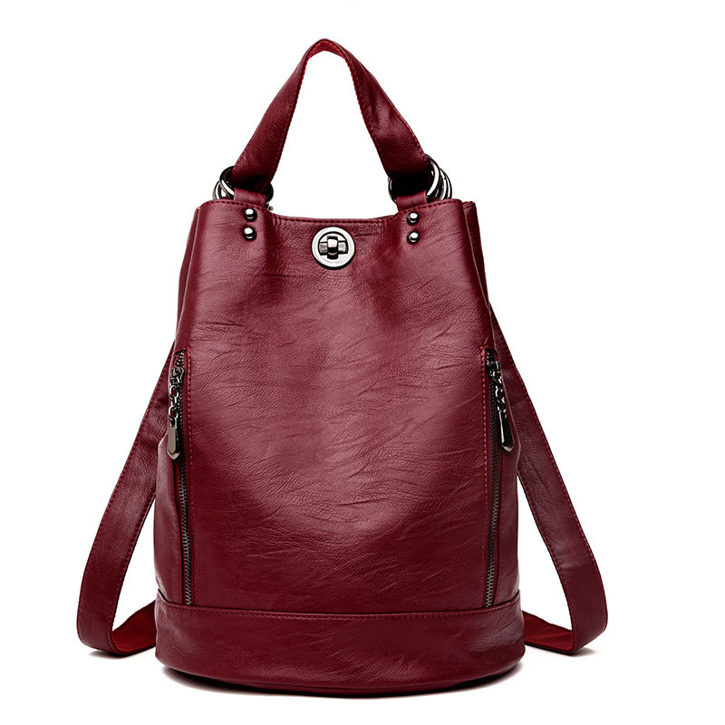 Solid Color Fashionable Western Style Small Bag Women's 2022 New Fashionable Summer Textive Elegant Simple Fashionable Women's Fashionable Bag Backpack