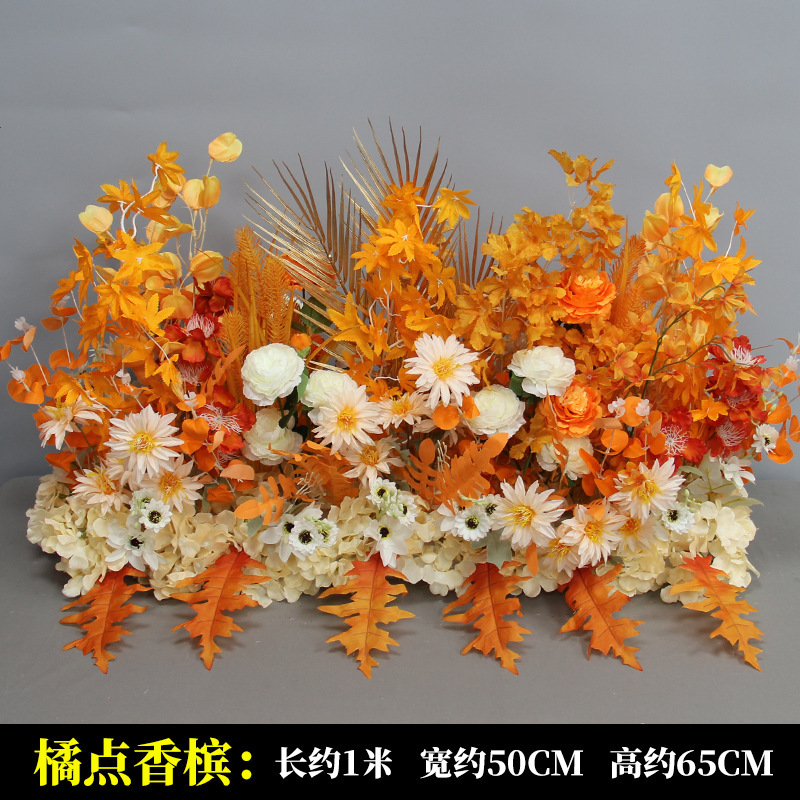 新商品の結婚祝いの大きいタイプの花を並べて絹の花の完成品の装飾をシミュレーションします。|undefined