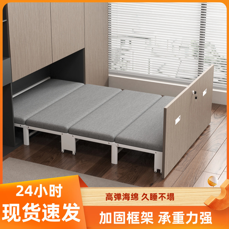 Invisible Bed Desk Cabinet Integrated Lunch Break Multi-Functional Home 1.2m Retractable Small Apartment Hidden Folding Bed Invisible Bed Desk Cabinet Integrated Lunch Break Multi-Functional Home 1.2m Retractable Small Apartment Hidden Folding Bed
