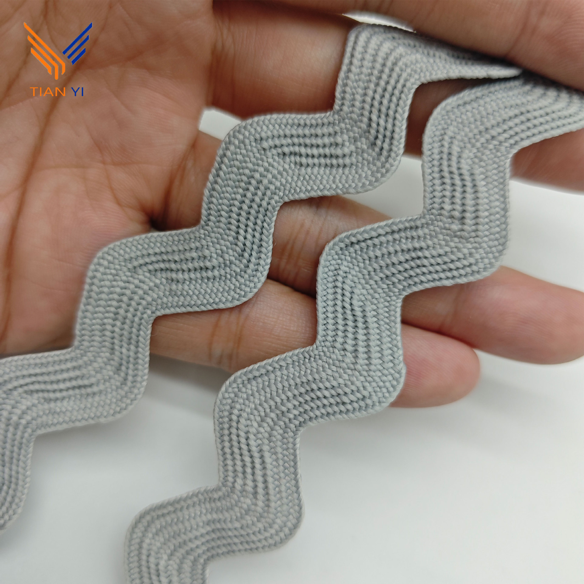 Cinturón de borde curvo de color de 1,3 cm, tejido ondulado, almohada, decoración de mochila, Lolita Hanfu, encaje, accesorios en forma de S