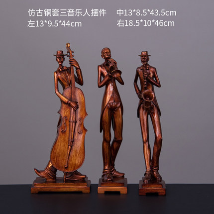 ヨーロッパ式の創意的なバンドの置物の家庭装飾品の音楽の人物の模型のバーの客間の酒の箱は開業の贈り物を飾っています。|undefined