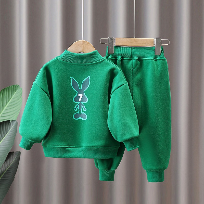 6548 Traje de terciopelo para niños, hermosa ropa de invierno 2024 nuevo suéter de bebé de estilo occidental, engrosamiento de moda de otoño e invierno para niños