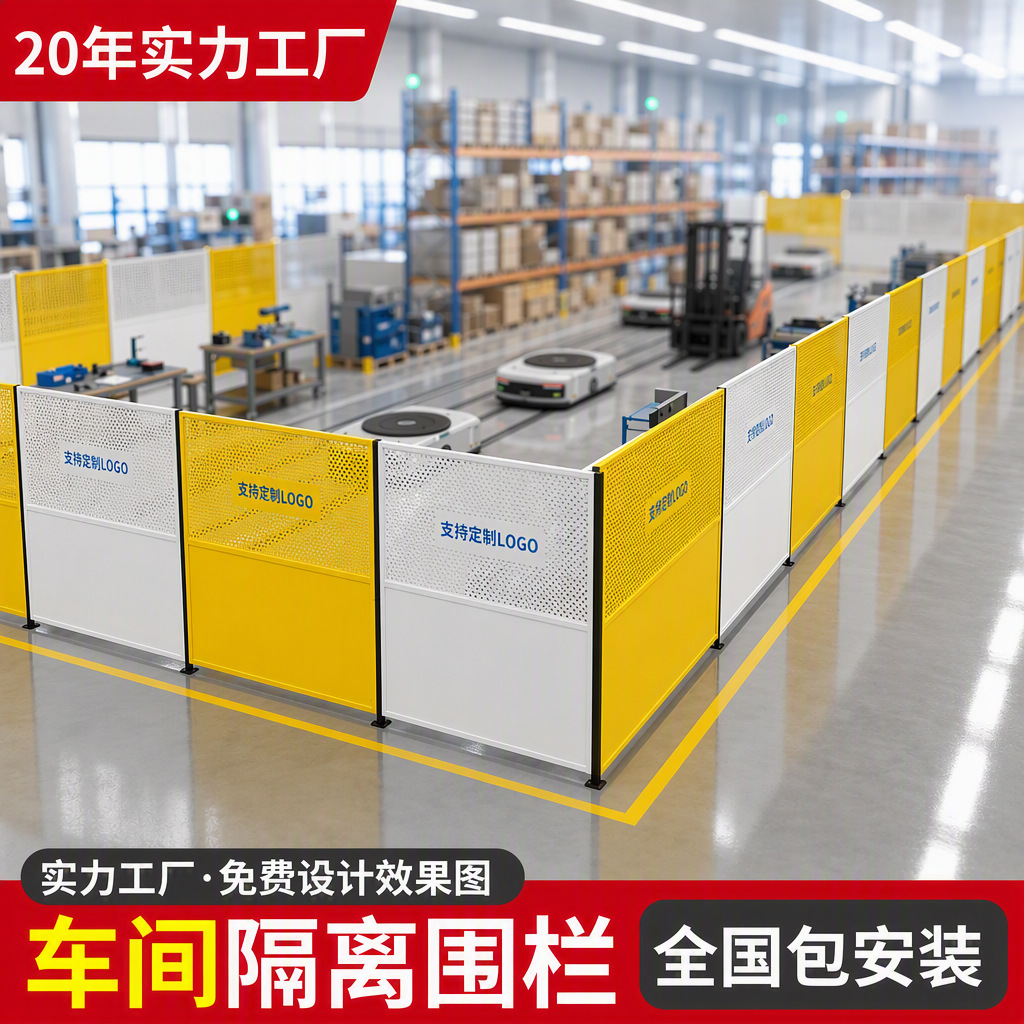 现货车间冲孔隔离网冲孔板仓库隔断网工厂通道围栏网安全防护围挡