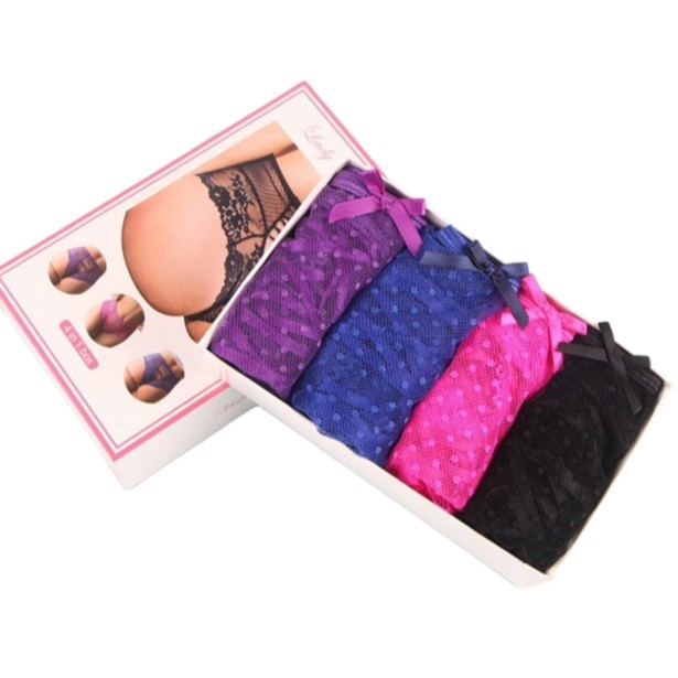 Comercio exterior europeo y americano más tamaño sexy alta cintura encaje ropa interior sexy transparente Mediados de cintura Amazon 5152