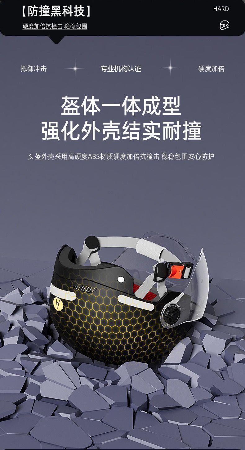 Newly Certified Electric Vehicle Helmet, National Standard, Unisex, Summer Half Helmet for Electric Bikes and Motorcycles, Lightweight Riding Safety Helmet
