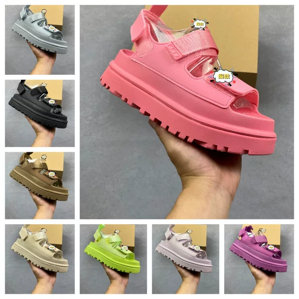 UG GOLDENGLOW Summer Thick-Soled Open-Toe Casual Beach Shoes, Wear-Resistant, Non-Slip, Comfortable Sole, Fashionable Sandals