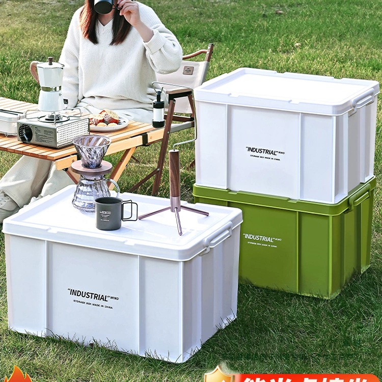 Большой вместительный ящик для хранения в багажнике автомобиля, для кемпинга на природе, усиленный ящик для хранения на задней части автомобиля