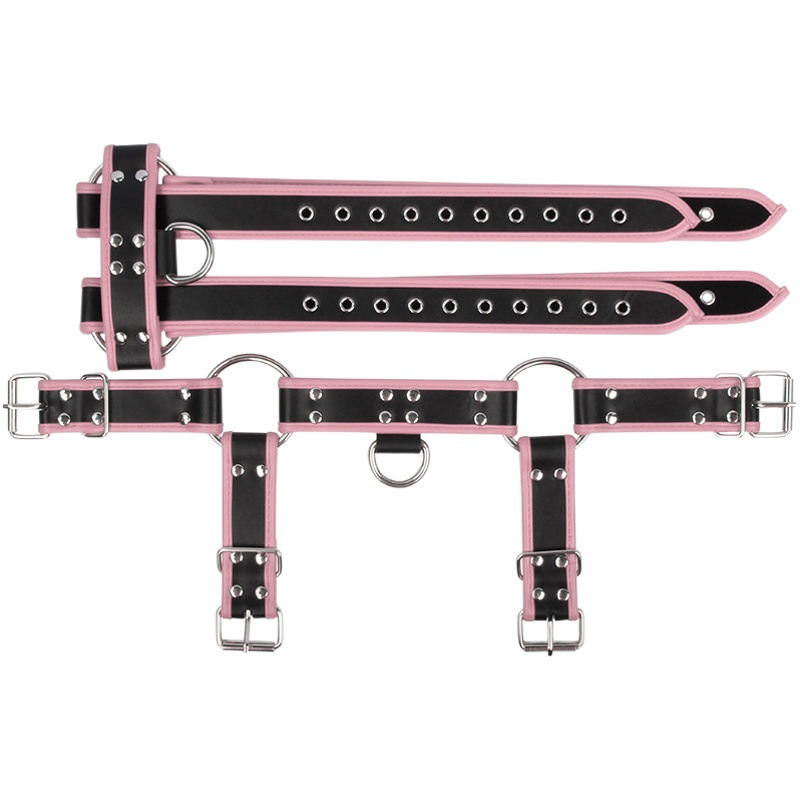 Suministros para adultos SM unirse al comercio exterior europeo y americano corsé discoteca rendimiento ropa alternativa hombres sexy correa de cuero