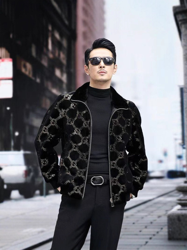 海宁轻奢男士潮流秋冬休闲保暖欧货时尚修身百搭男士翻领加厚外套|undefined