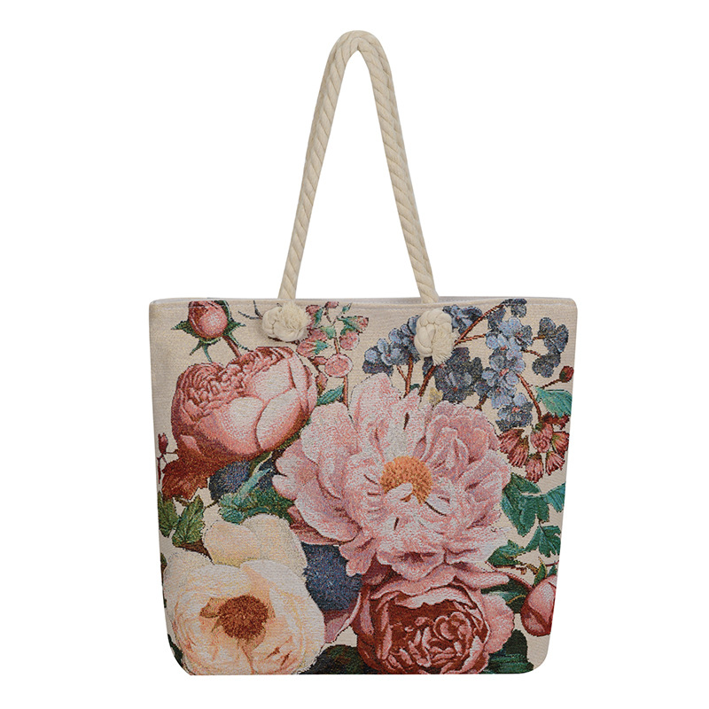double-sided ethnic shopping bag