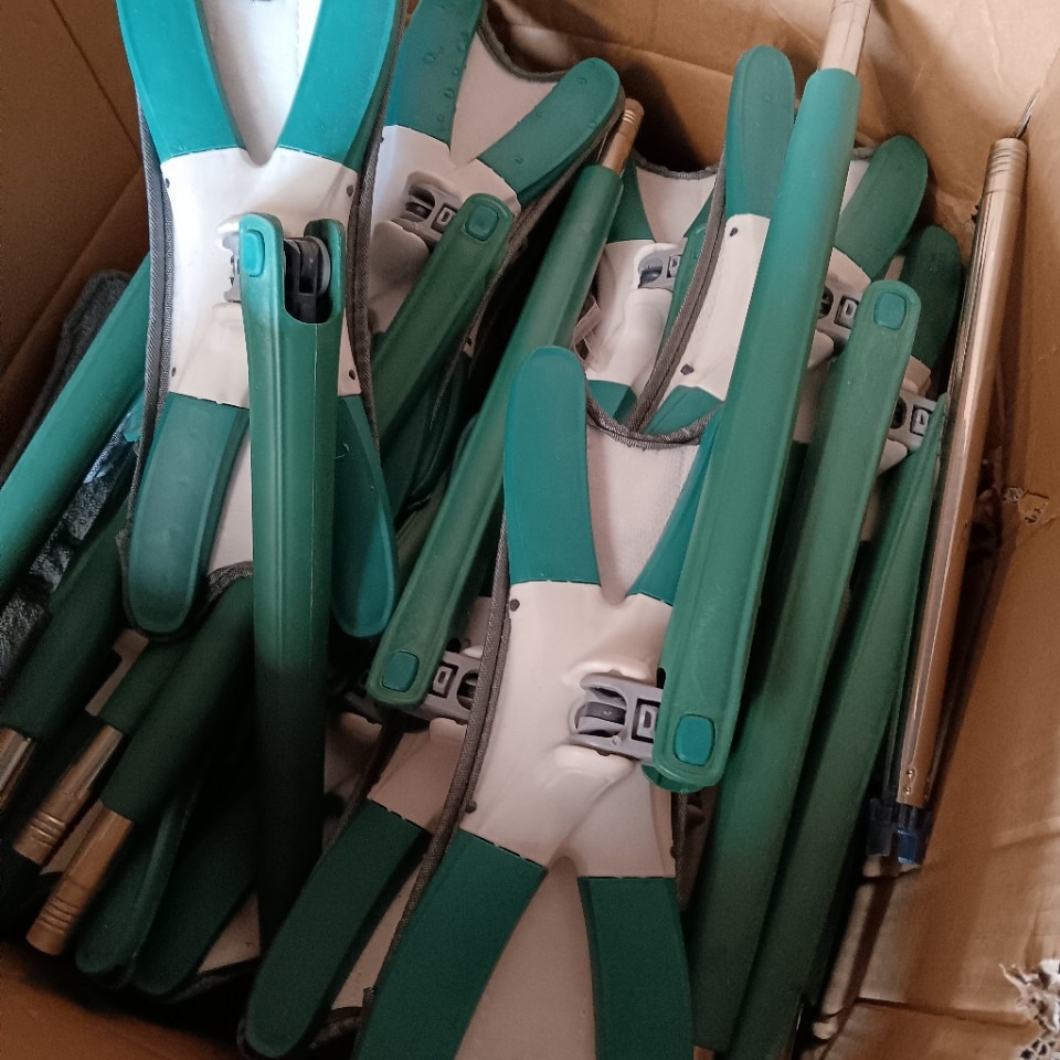 Mopa manos libres Butterfly para uso doméstico, limpieza en un solo paso, doble uso para seco y húmedo, mopa plana en forma de X, mopa fácil para limpiar pisos.