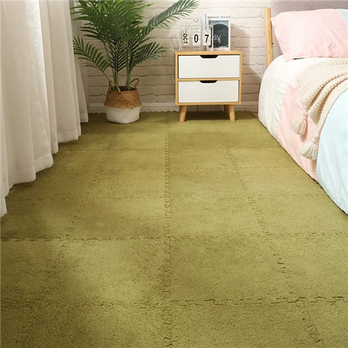Interlocking mosaic carpet tile, 30×30 cm, detachable puzzle mat, multi‑color