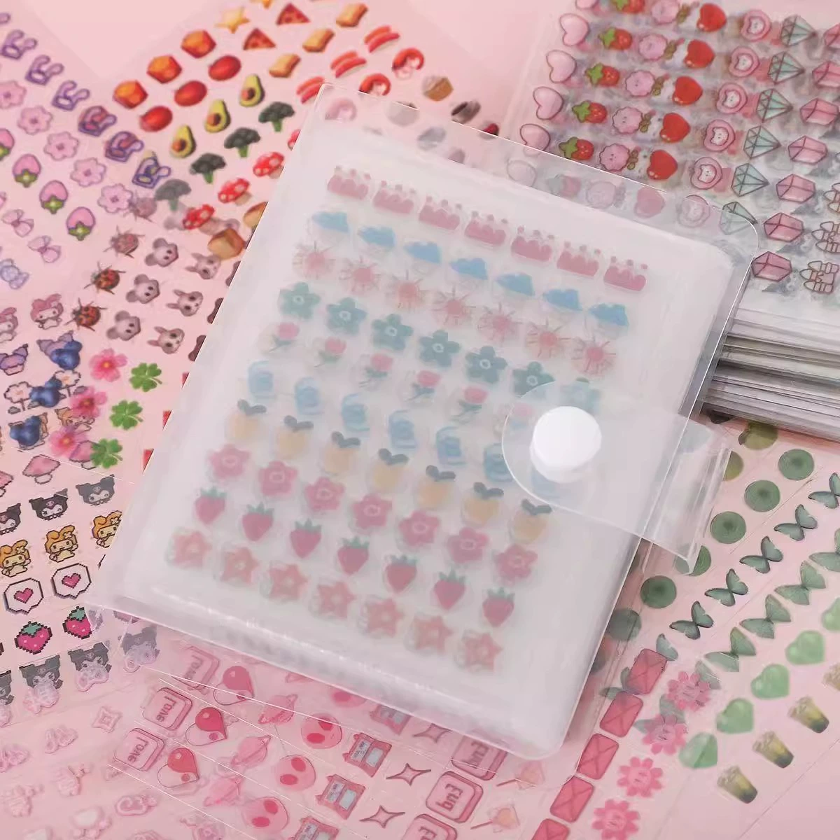 Small sticker, transparent storage system