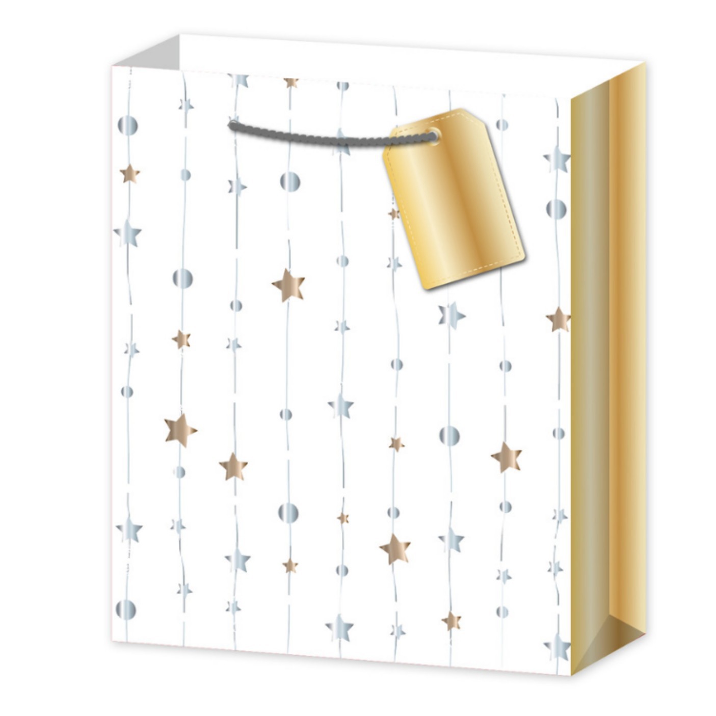 Bolsa de embalaje de regalo de tarjeta blanca de color bronceado Bolsa de regalo de estrella de cinco puntas Spot al por mayor Bolsa de regalo de cumpleaños Bolso de mano