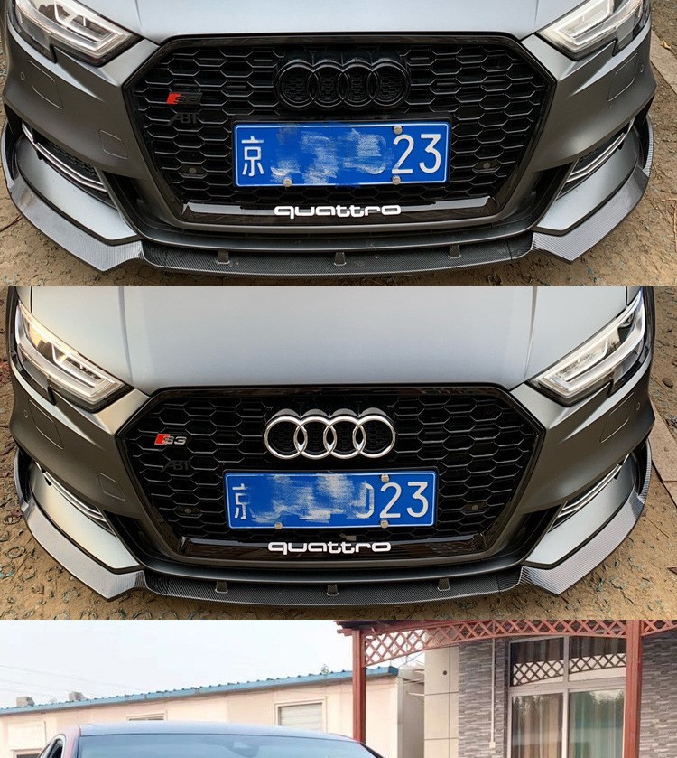 Suitable for Audi Four-Ring Logo Q3Q5 Front Grille Logo A5A6A4L Modified Rs3 Front Logo Rear Logo Audi Front and Rear Car Logos
