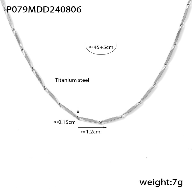 Conjunto de joias com colar e pulseira de elos em losango_voghion.com