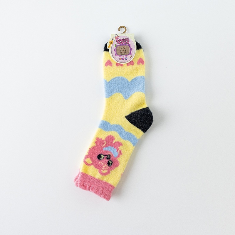 Calcetines de Piso Medianos de Terciopelo de Coral para Mujer Térmico con Absorción de Sudor para Casa e Invierno