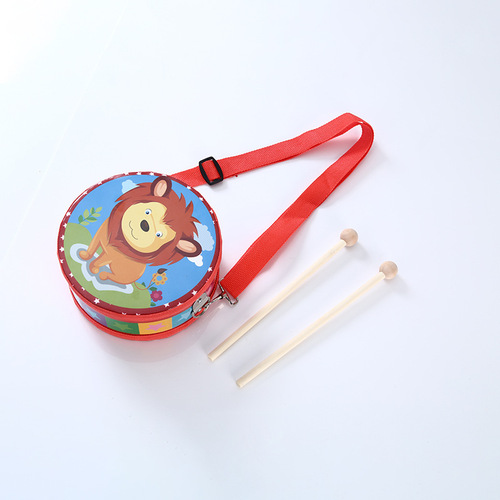 Beating drum cartoon hand drum performance instrument snare drum double-sided drum percussion instrument Orff toy