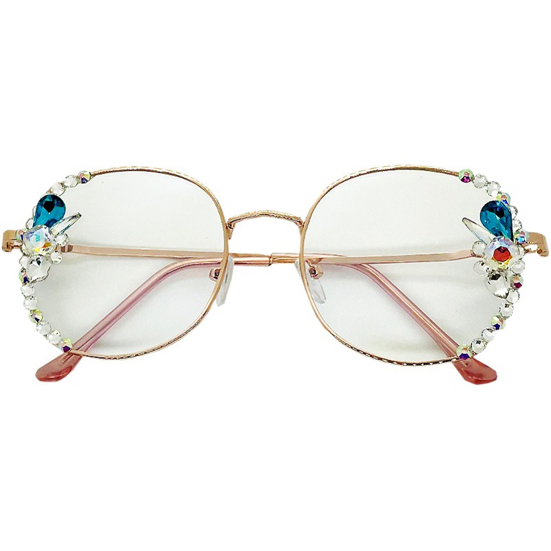 Gafas anti luz azul con strass, sin graduación, para mujeres – Producto transfronterizo