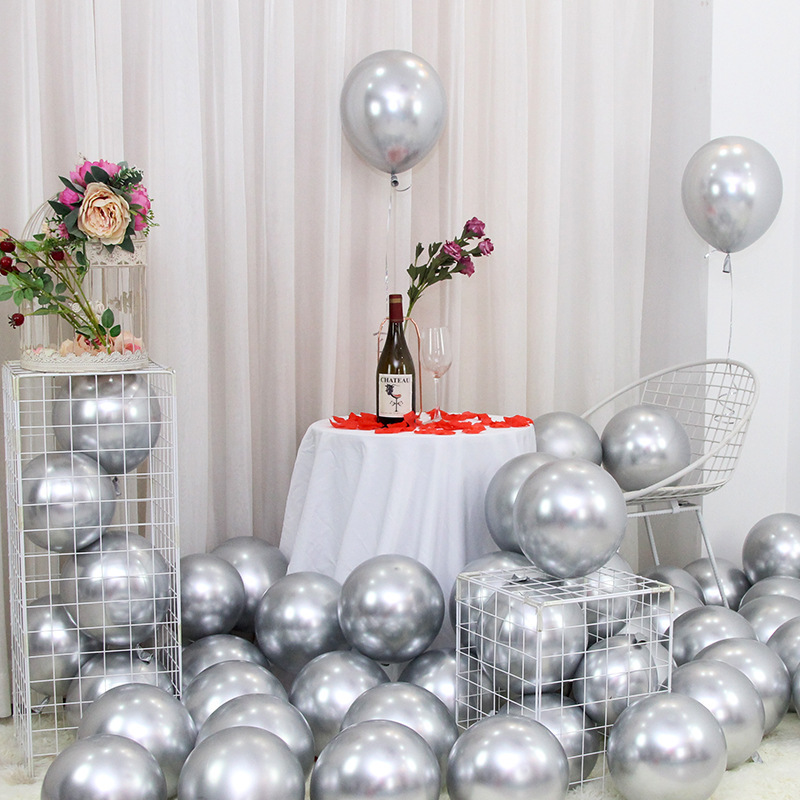 Globos de metal/látex redondos (5"/10"/12"/18") para bodas y cumpleaños al por mayor image 8