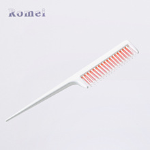 彩色塑料直柄双层梳片美发梳 盘发梳头梳清洁美容美发美妆工具