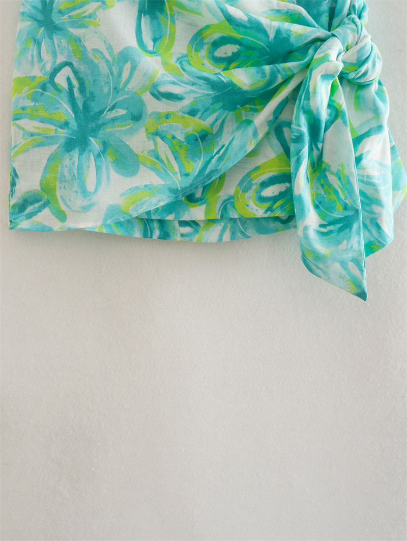 Falda de vacaciones estilo tropical