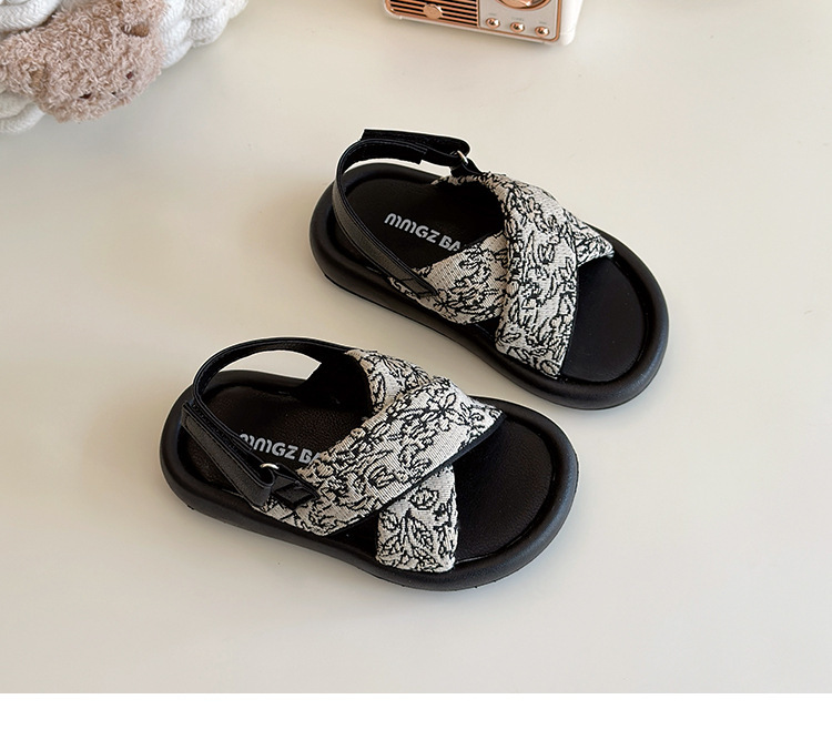 Kids Adjustable Strap Sandals Soft Sole Non Slip Beach Shoes_voghion.com