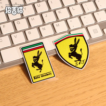 适用于福特野马法拉驴车贴改装叶子板个性改装恶搞汽车反光贴纸